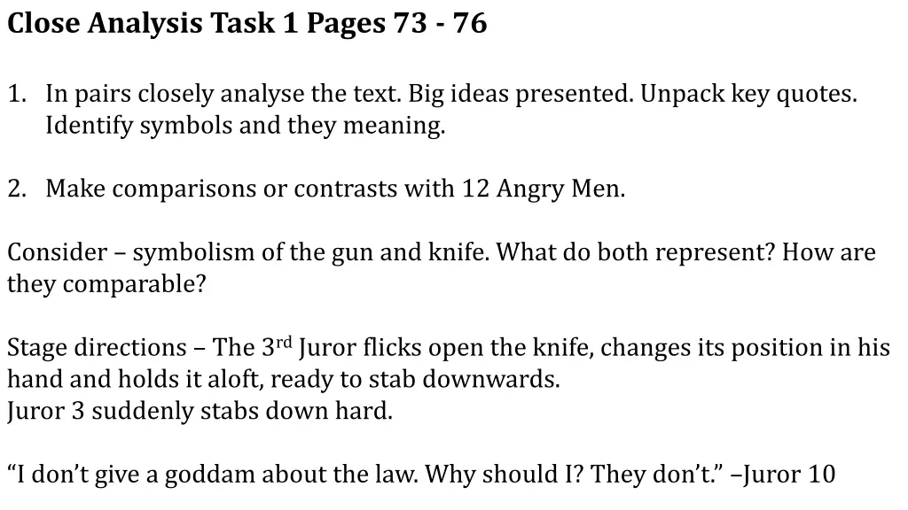 close analysis task 1 pages 73 76