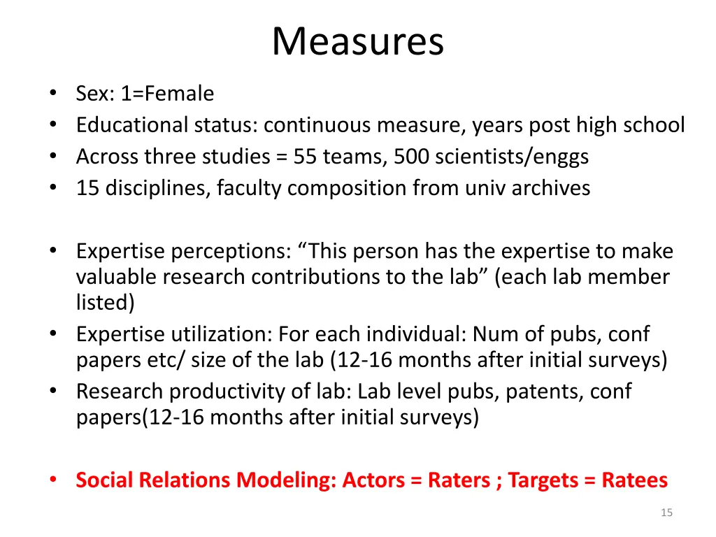 measures