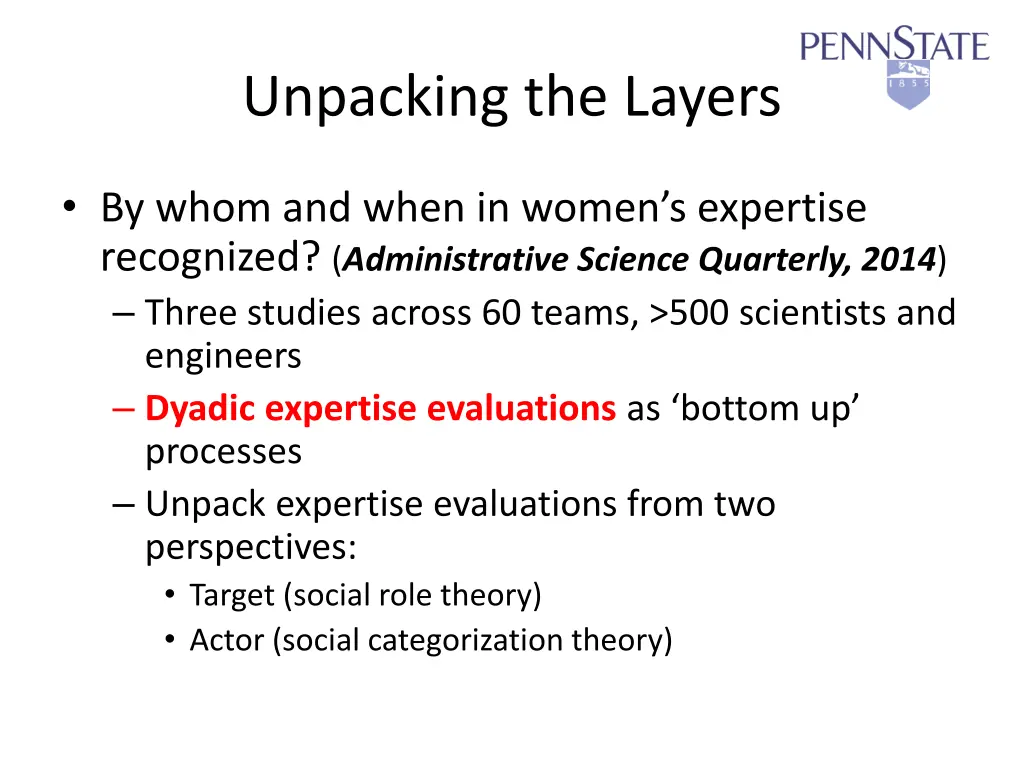 unpacking the layers