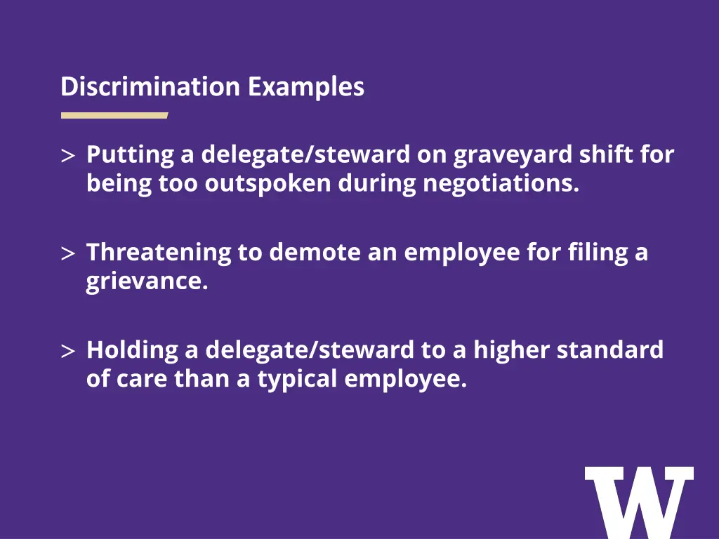 discrimination examples
