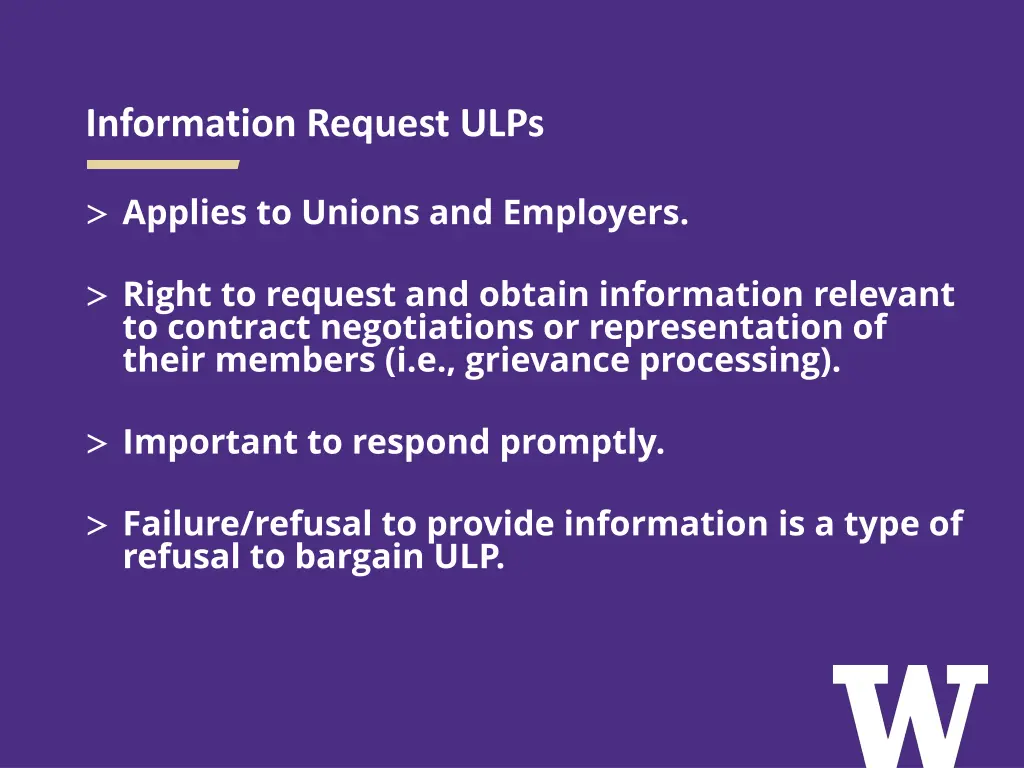 information request ulps