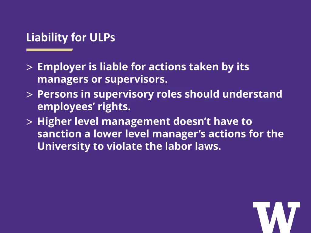 liability for ulps