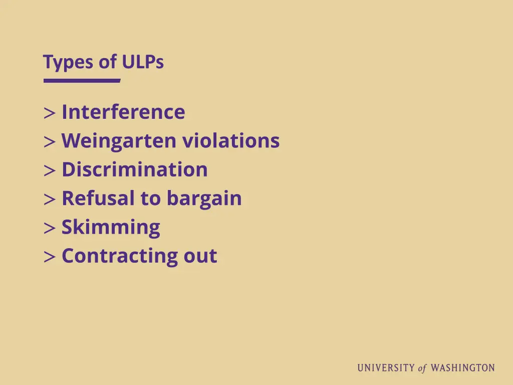 types of ulps