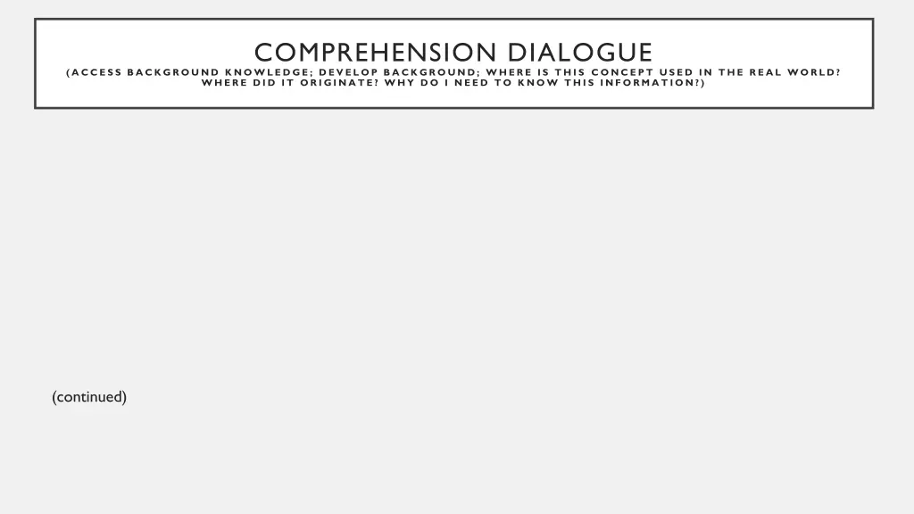 comprehension dialogue 3