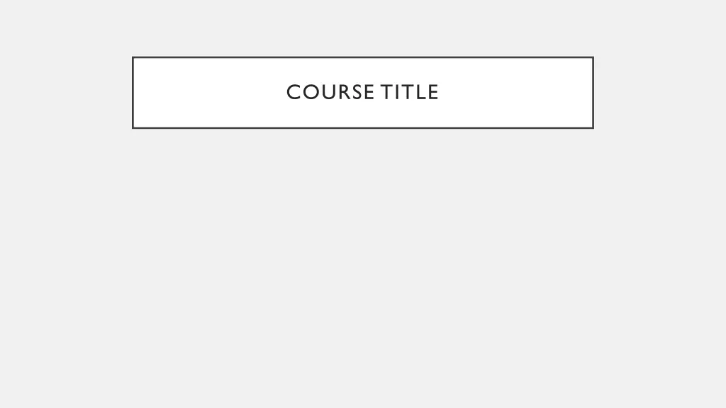 course title 2