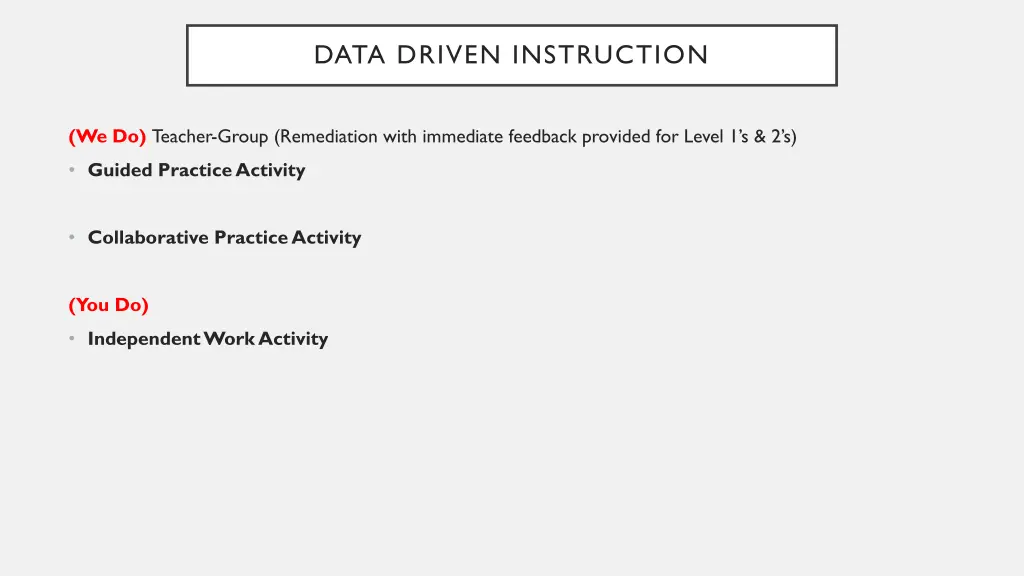 data driven instruction