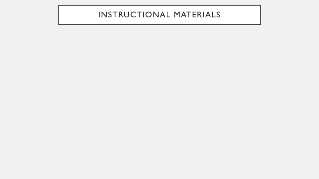 instructional materials