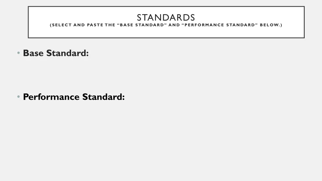 standards