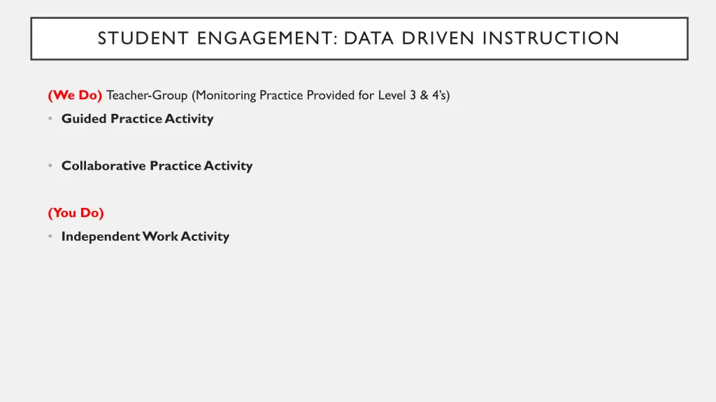 student engagement data driven instruction