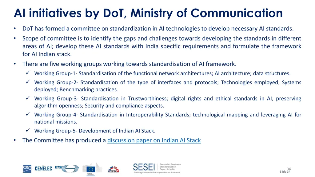 ai initiatives by dot ministry of communication