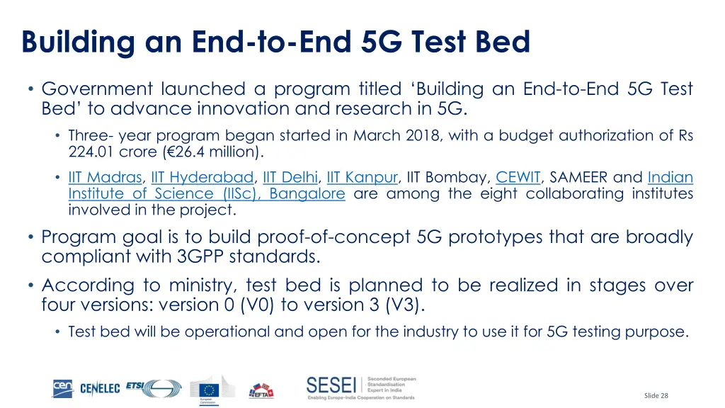 building an end to end 5g test bed