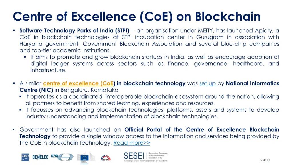 centre of excellence coe on blockchain