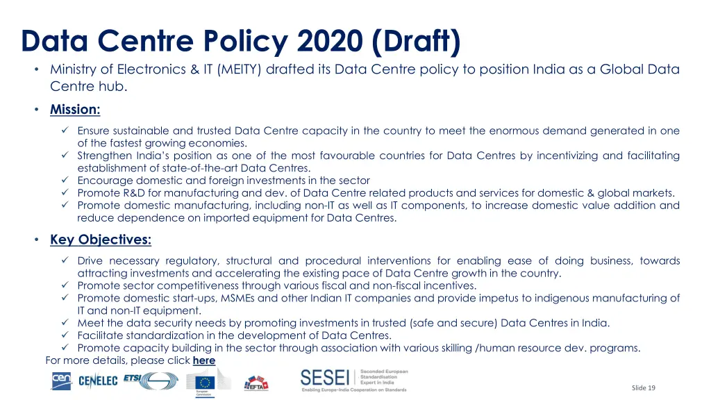 data centre policy 2020 draft ministry