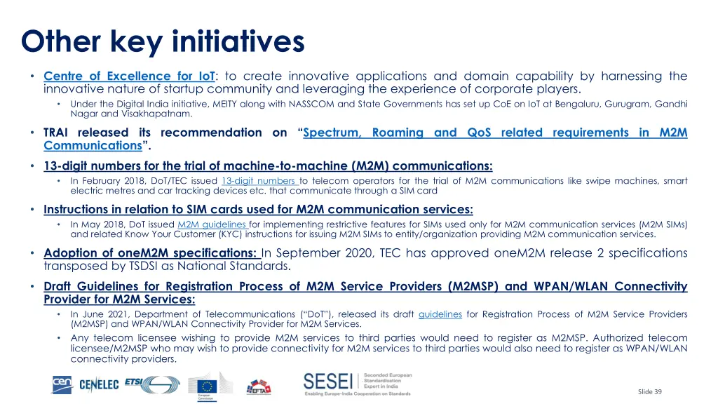 other key initiatives