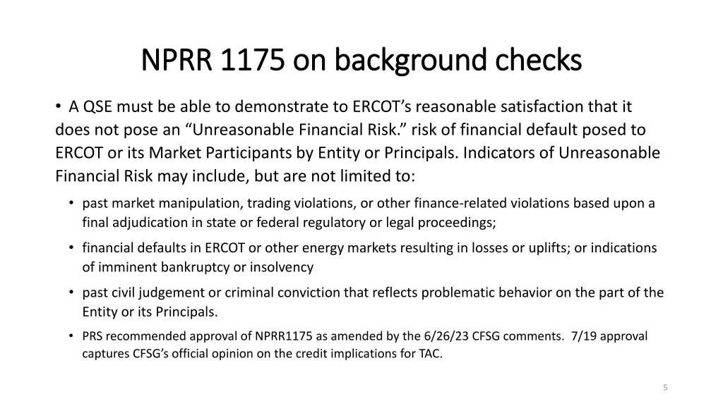 nprr 1175 on background checks nprr 1175