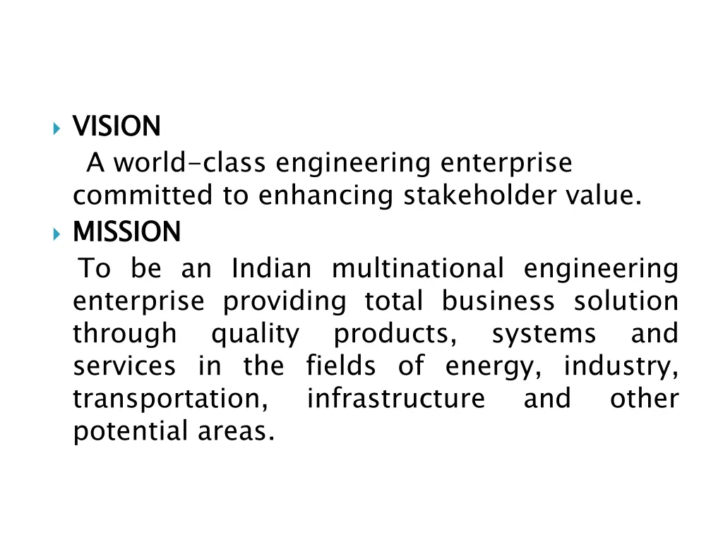 vision a world class engineering enterprise