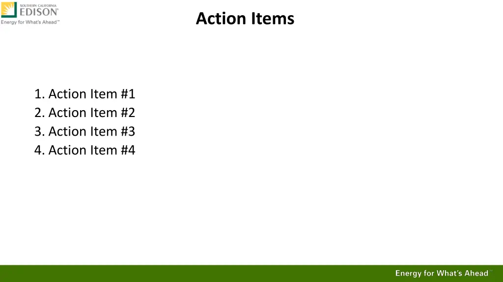 action items