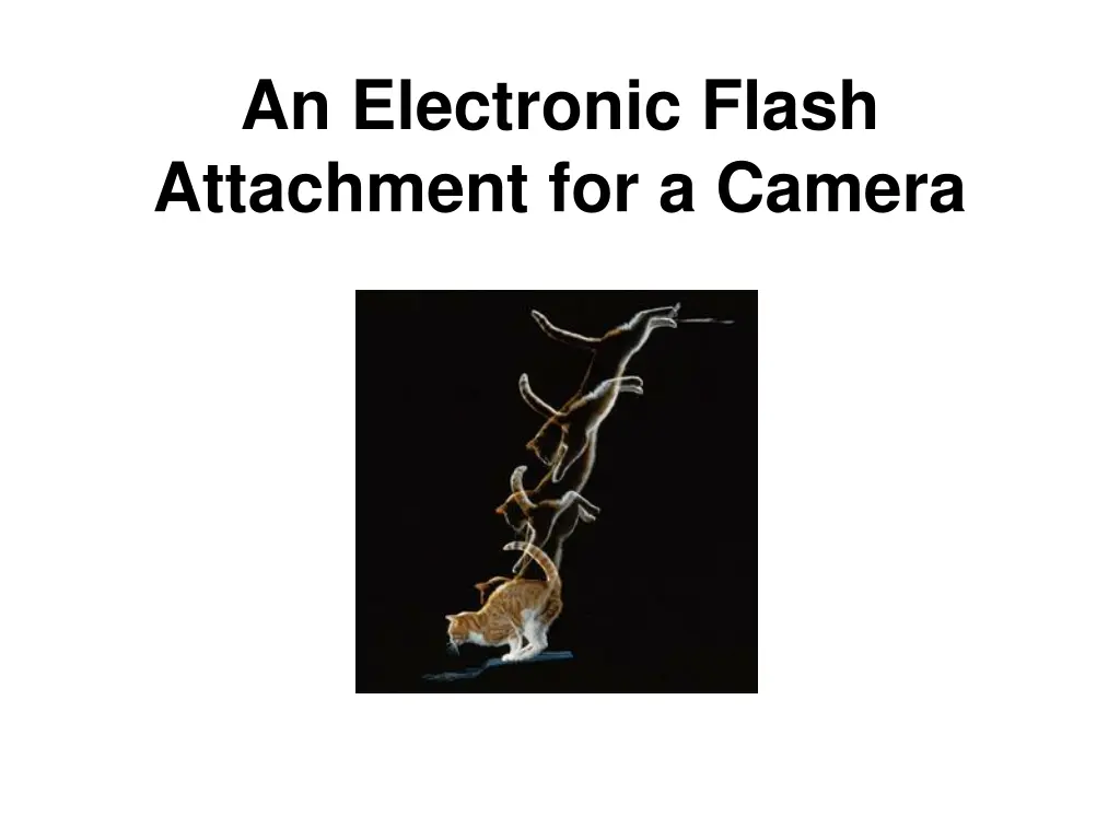 an electronic flash attachment for a camera