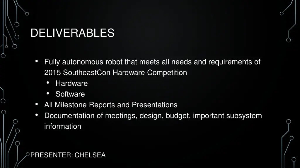 deliverables