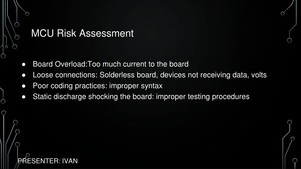 mcu risk assessment