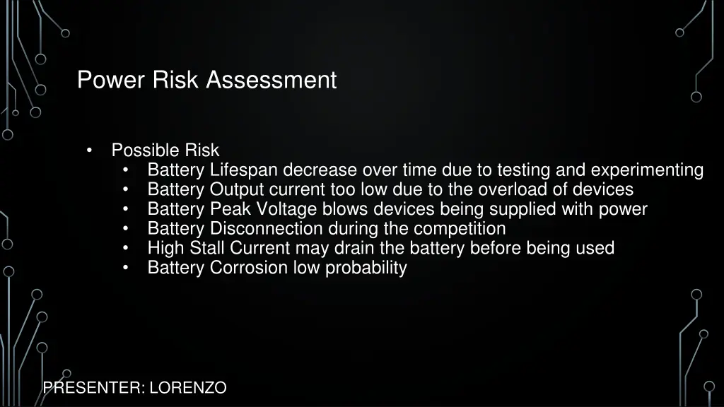 power risk assessment