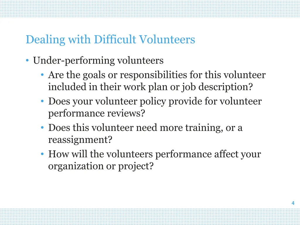 dealing with difficult volunteers 2