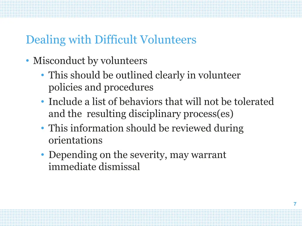 dealing with difficult volunteers 5
