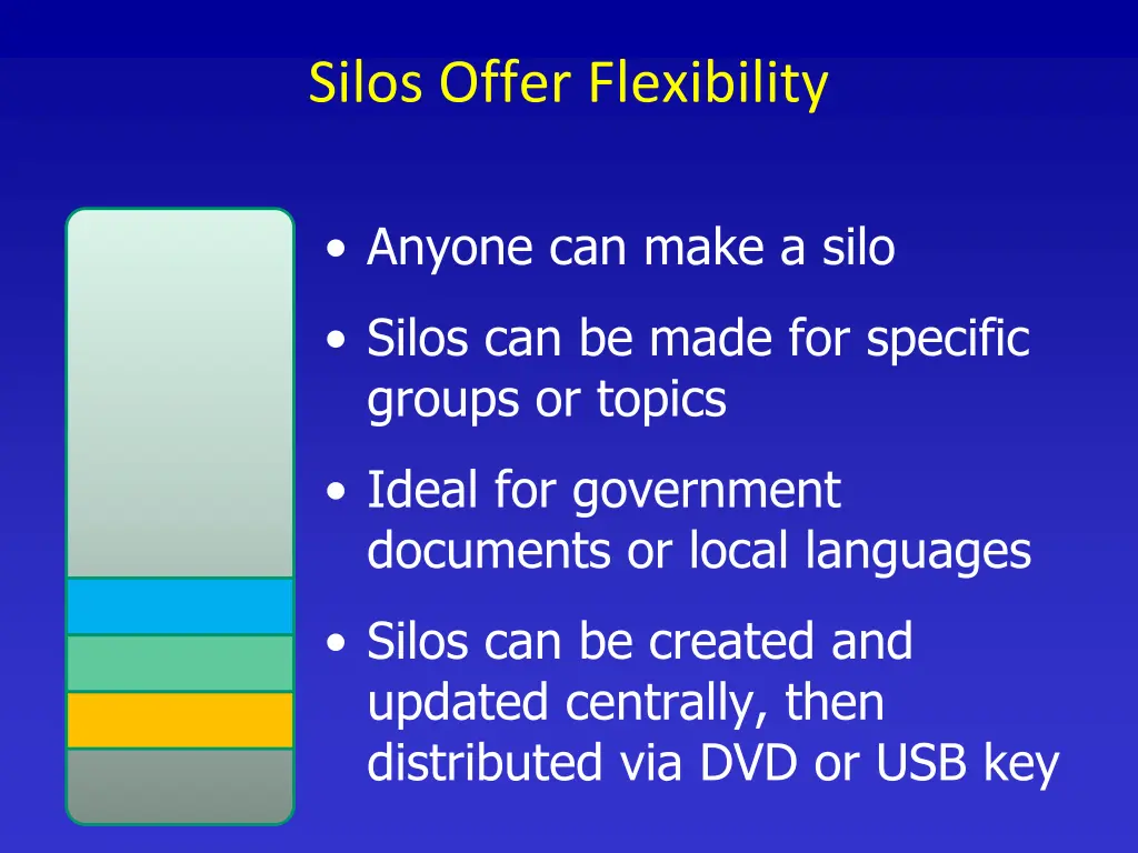 silos offer flexibility
