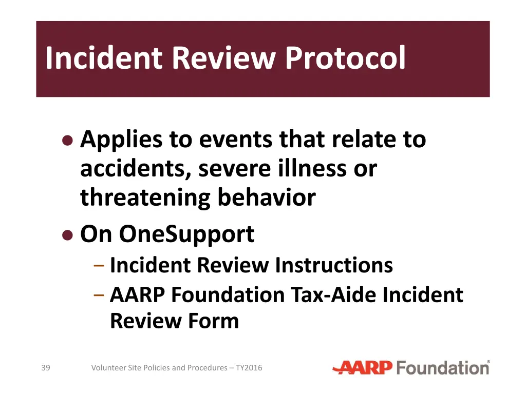 incident review protocol