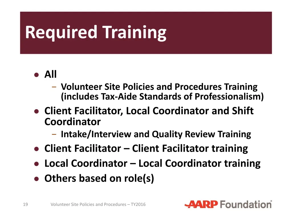 required training