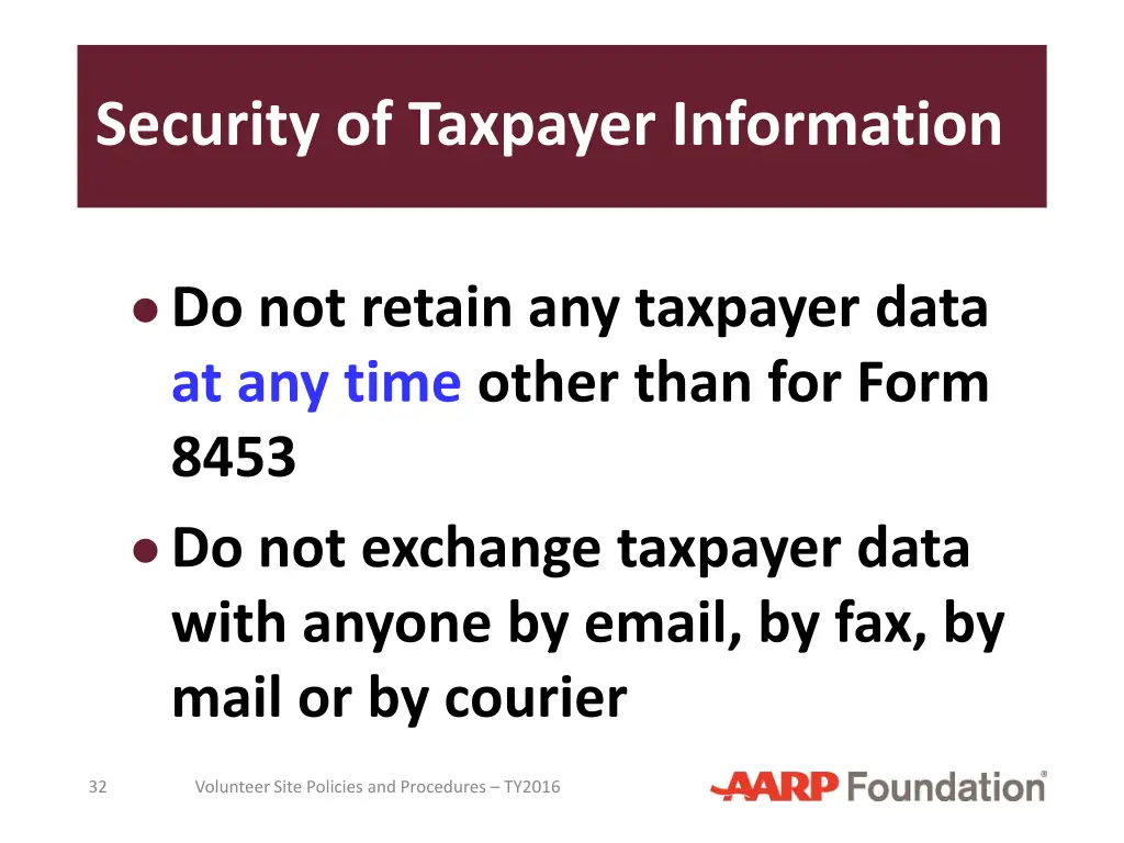 security of taxpayer information 1