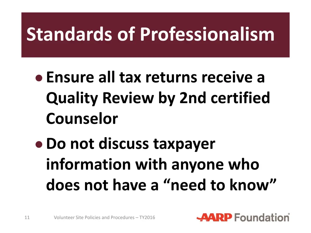 standards of professionalism 1