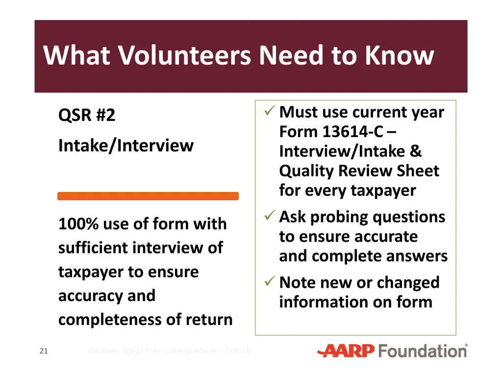 what volunteers need to know