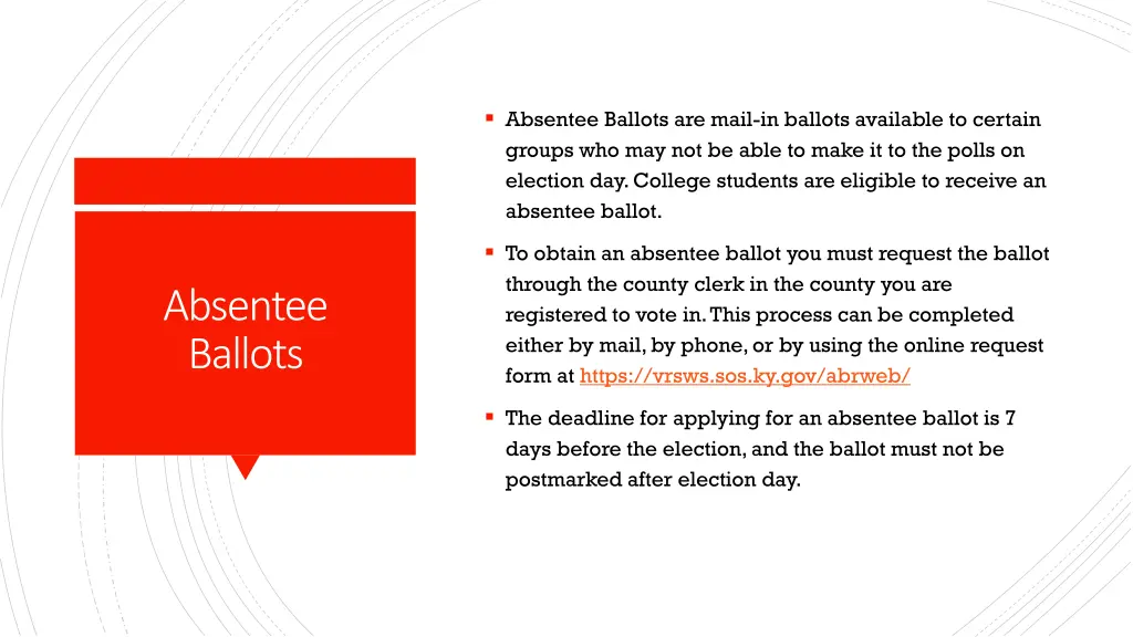 absentee ballots are mail in ballots available
