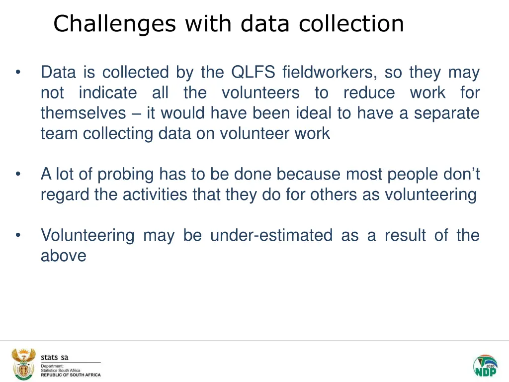 challenges with data collection