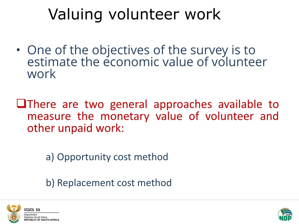 valuing volunteer work