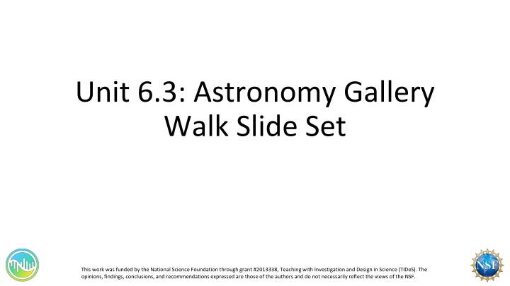 unit 6 3 astronomy gallery walk slide set