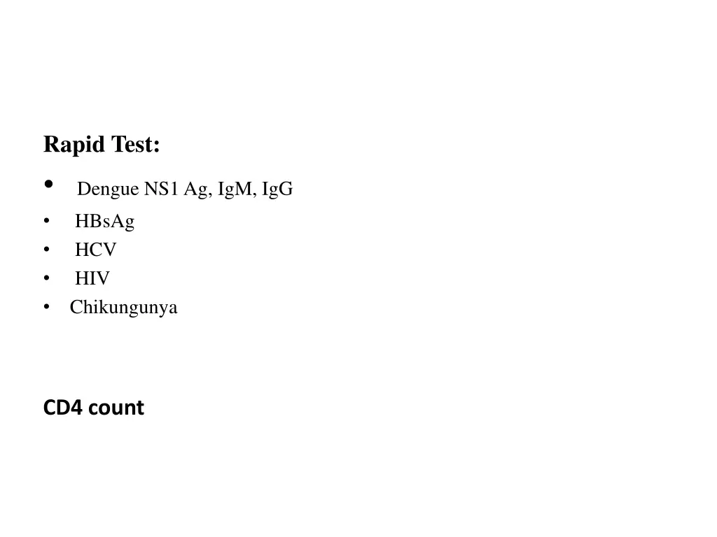 rapid test dengue ns1 ag igm igg hbsag