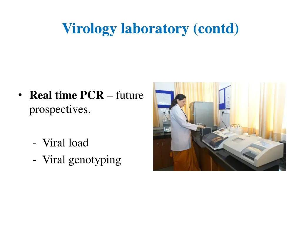 virology laboratory contd