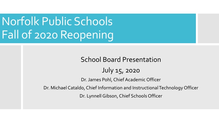 norfolk public schools fall of 2020 reopening