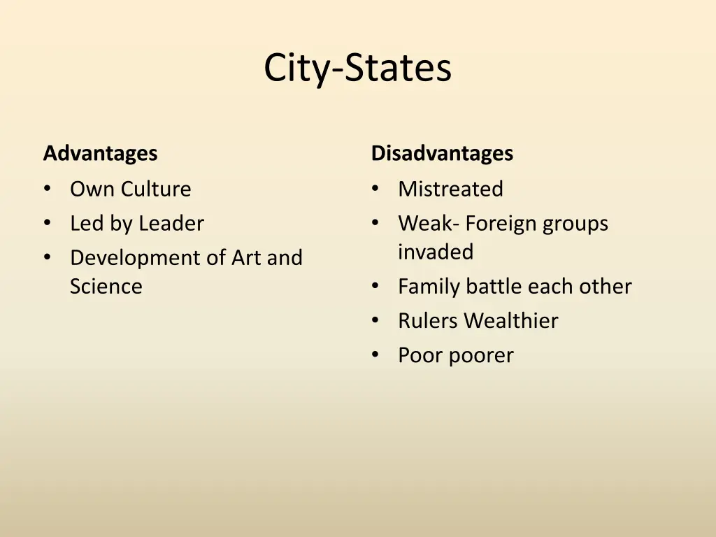 city states