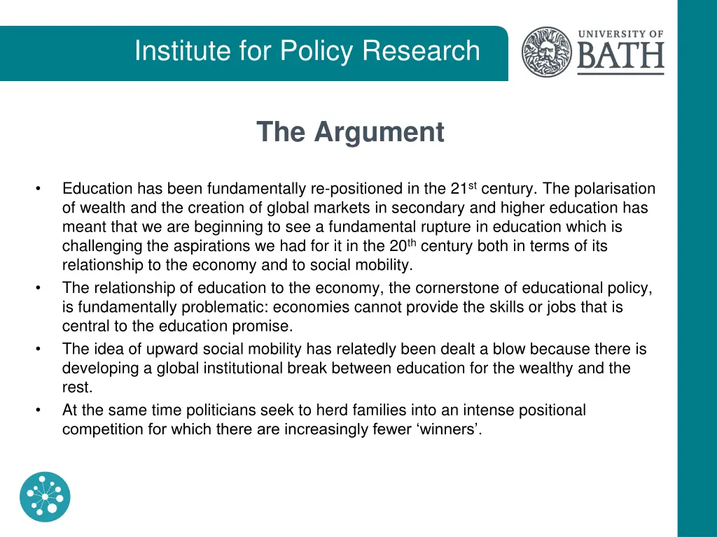 institute for policy research 1