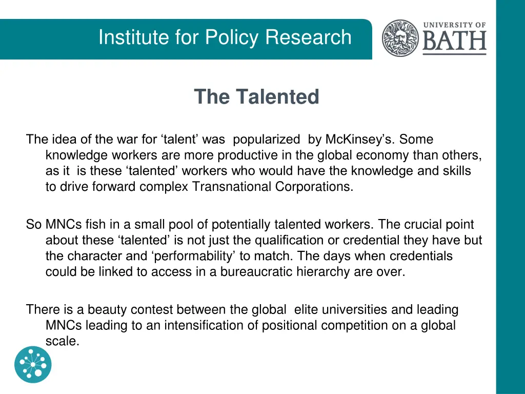 institute for policy research 17