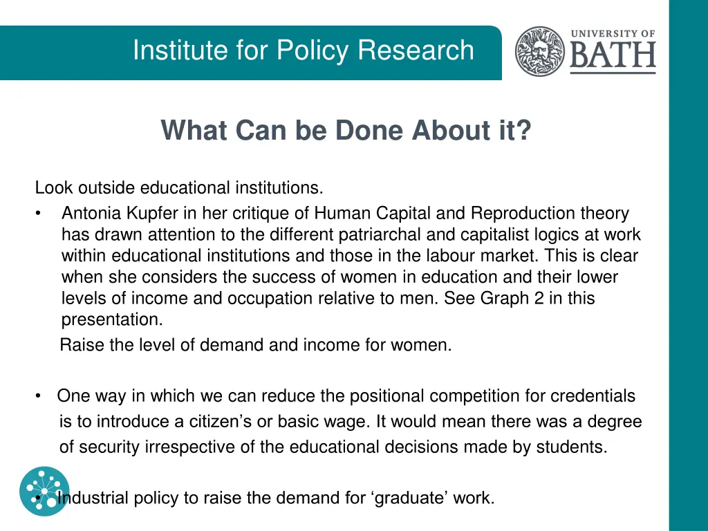 institute for policy research 23