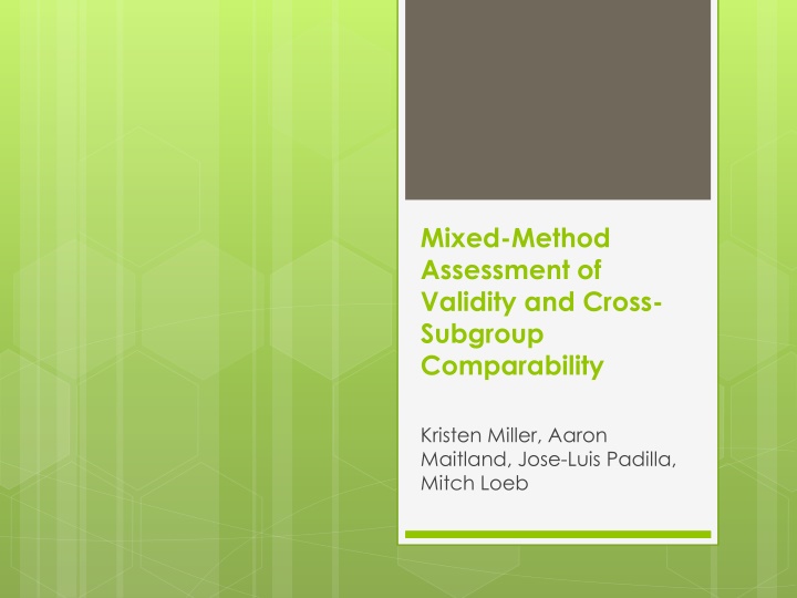 mixed method assessment of validity and cross