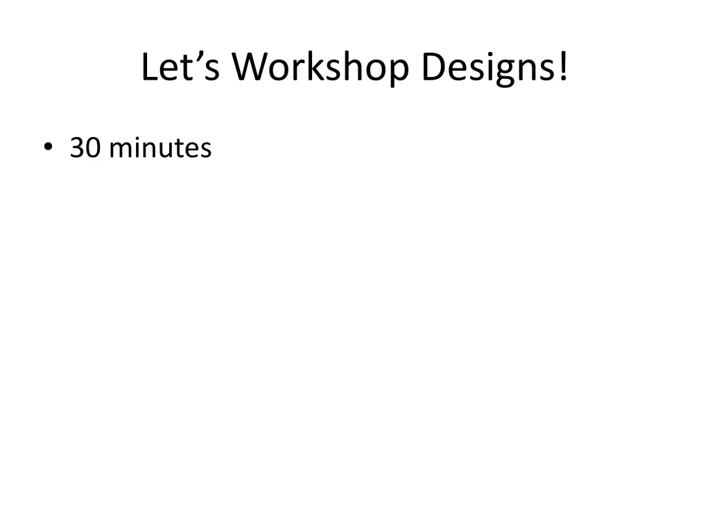 let s workshop designs