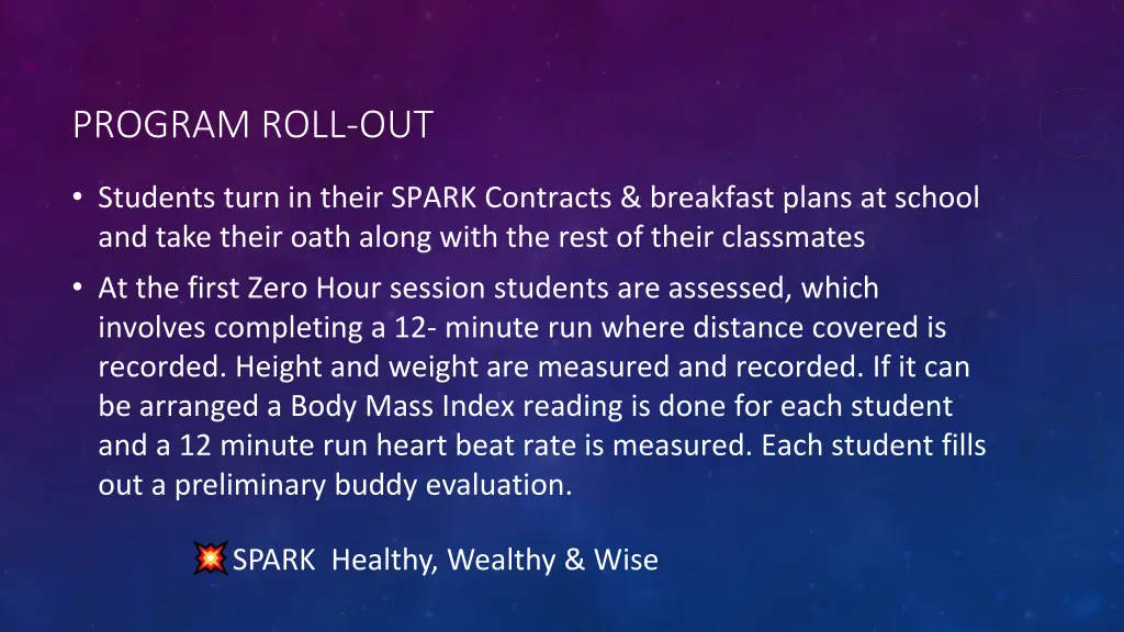 program roll out
