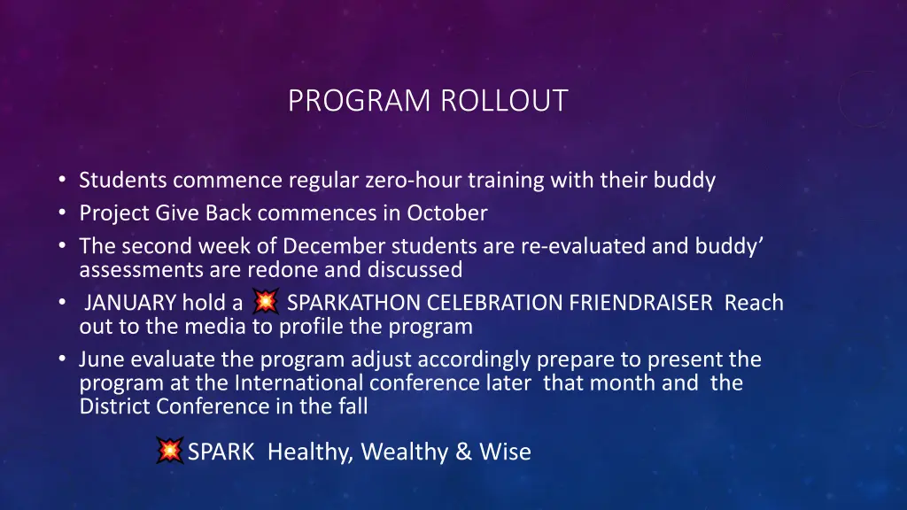 program rollout