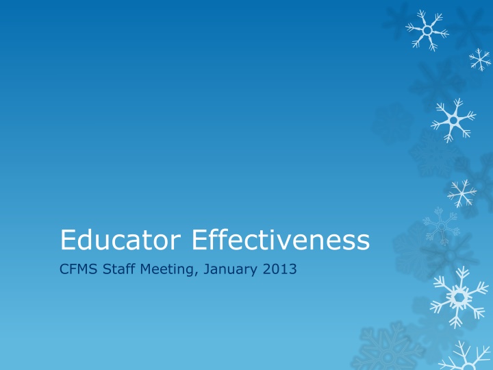 educator effectiveness cfms staff meeting january