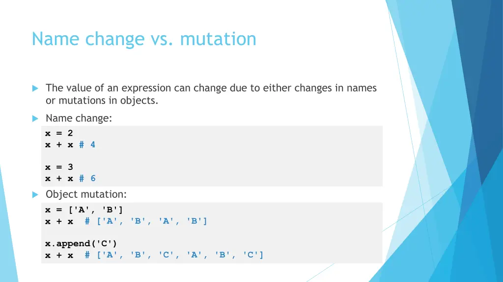name change vs mutation